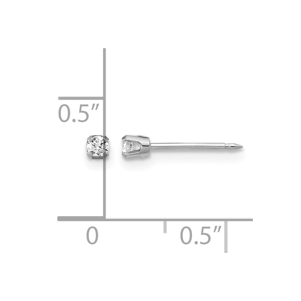 Inverness .10ct Lab Grown Diamond Stud Post Piercing Earrings - WBC