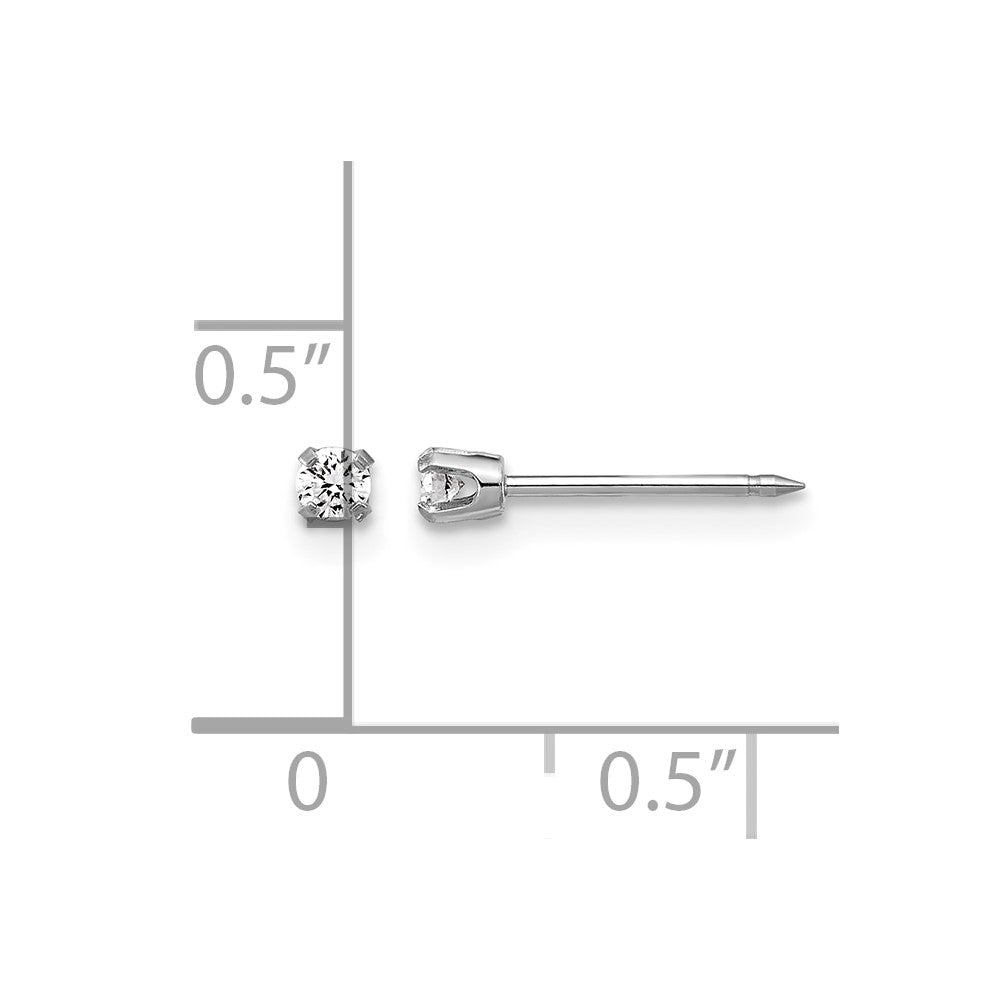 Inverness .10ct Lab Grown Diamond Short Post Piercing Earrings - WBC