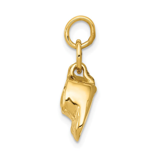 Polished 3-D Baby Shoes Charm - WBC