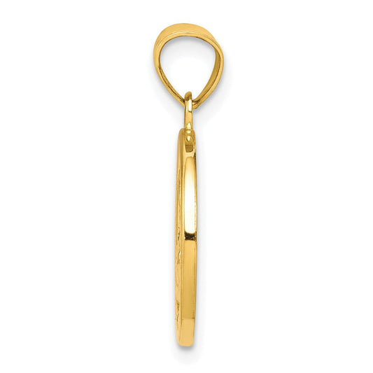 10K Gold Baptism Charm, 13mm