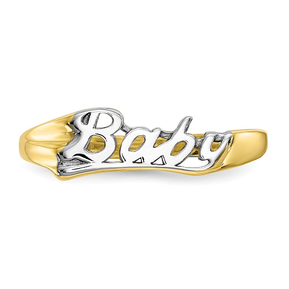 and Rhodium BABY Baby / Childs Ring - WBC