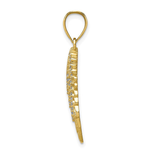 CZ Micropave Angel Wing Pendant - WBC
