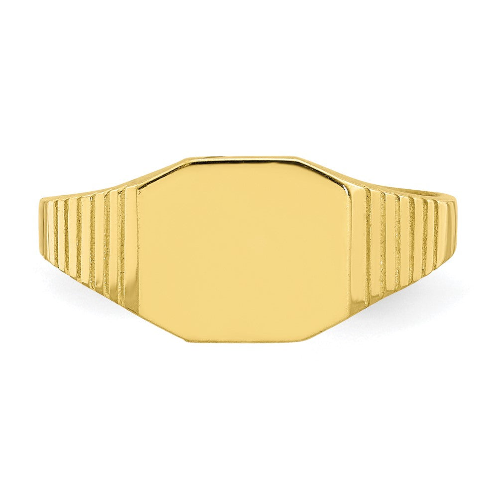 Octagonal Baby / Childs Signet Ring - WBC