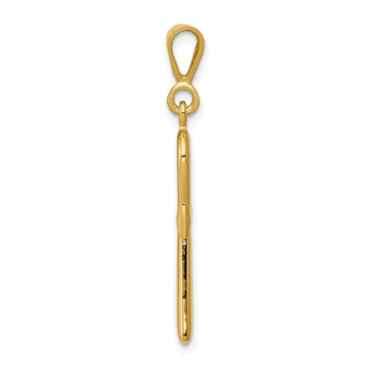 10K Gold Egyptian Ankh Cross Pendant, 15mm
