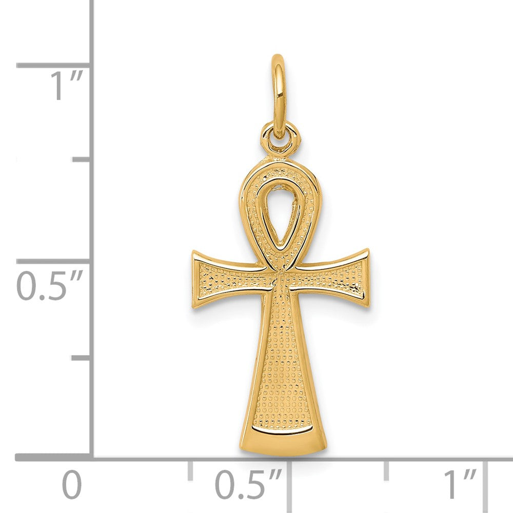 Solid Flat-Backed Ankh/Egyptian Cross Pendant - WBC