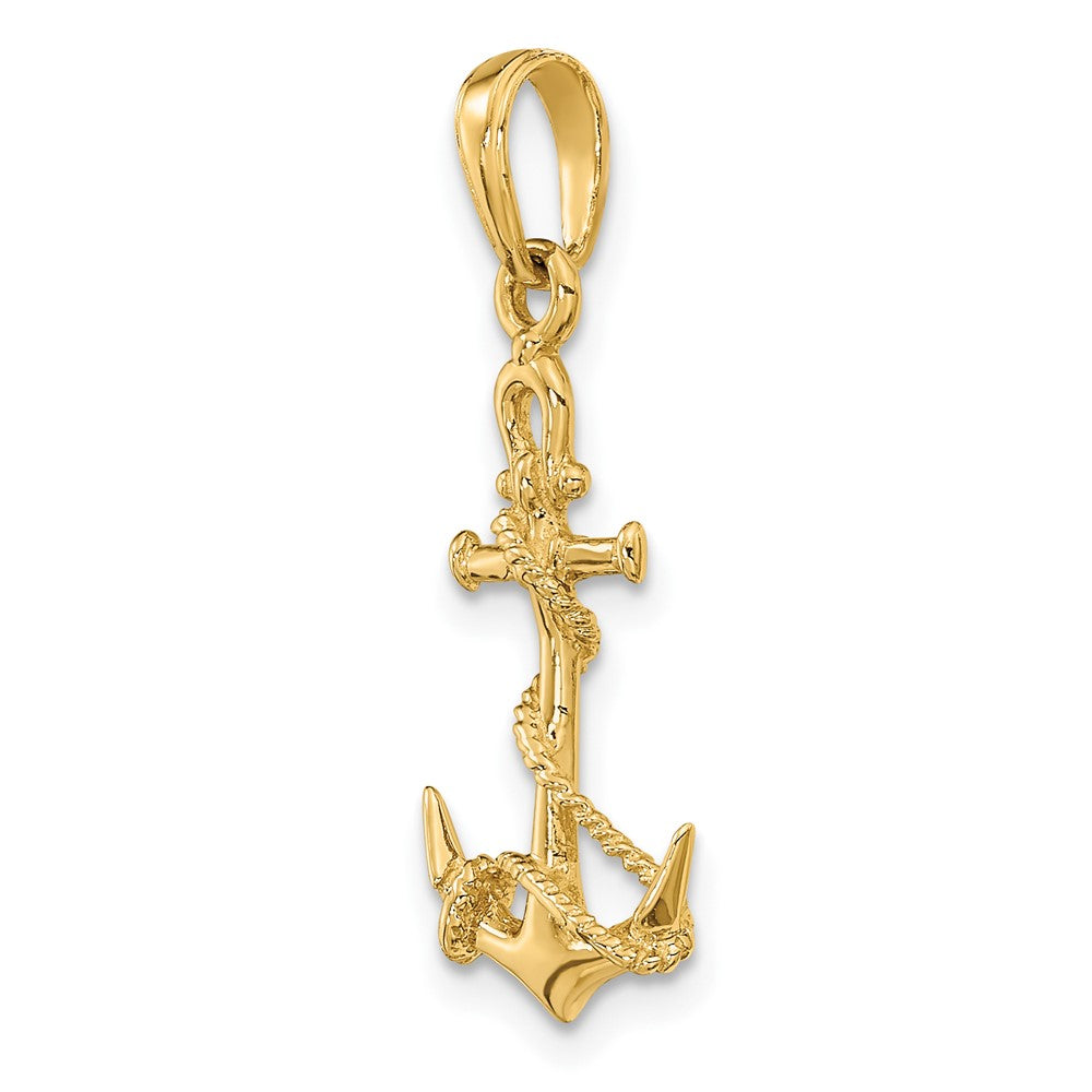 3-D Anchor with Shackle and Entwined Rope Pendant - WBC