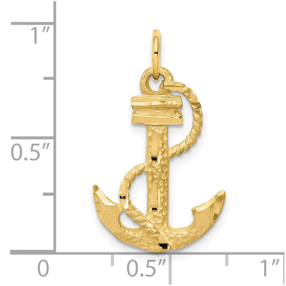 Diamond-cut Anchor Charm - WBC