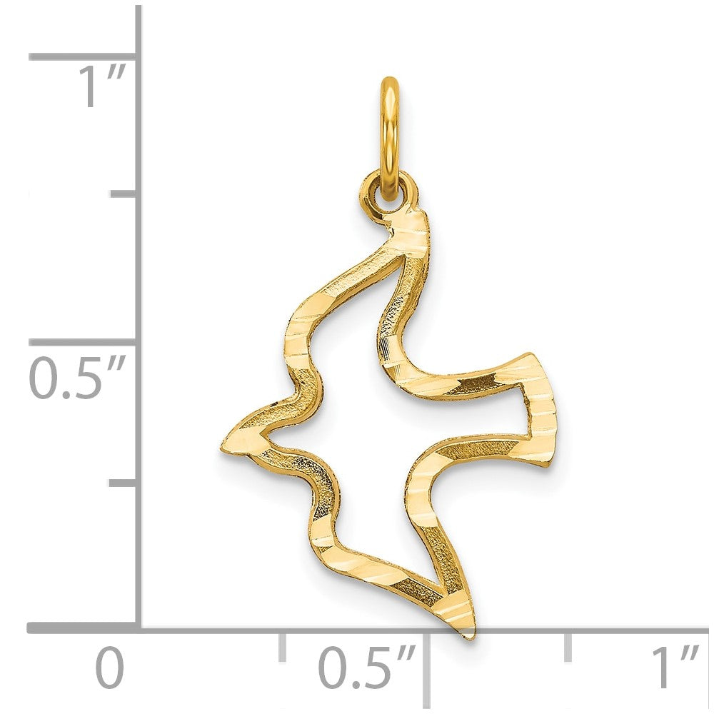 Polished Cut-out Dove Charm - WBC