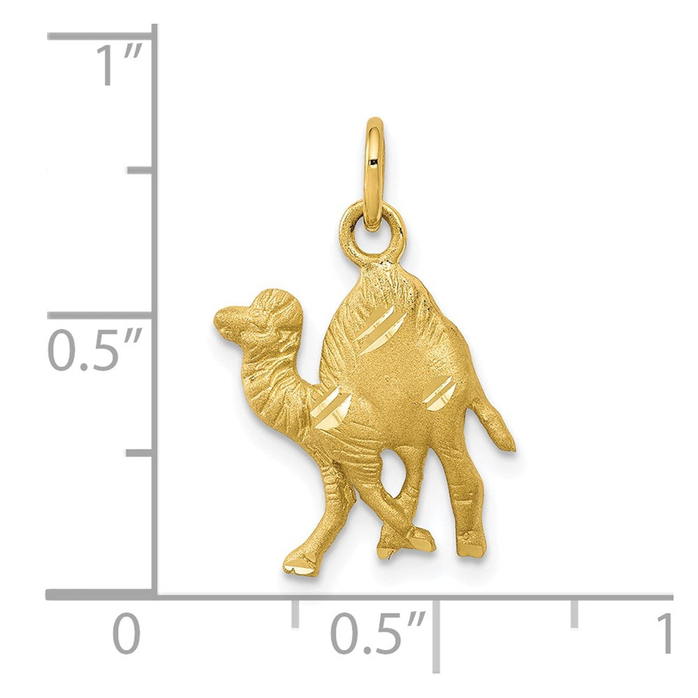 Satin Diamond-cut Camel Charm - WBC