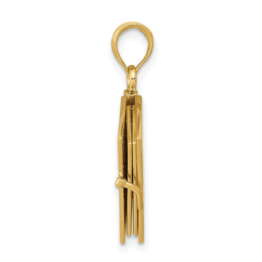 10K Gold Pax 3-D Moveable Pages Bible Opens with Lords Prayer Inside Pendant