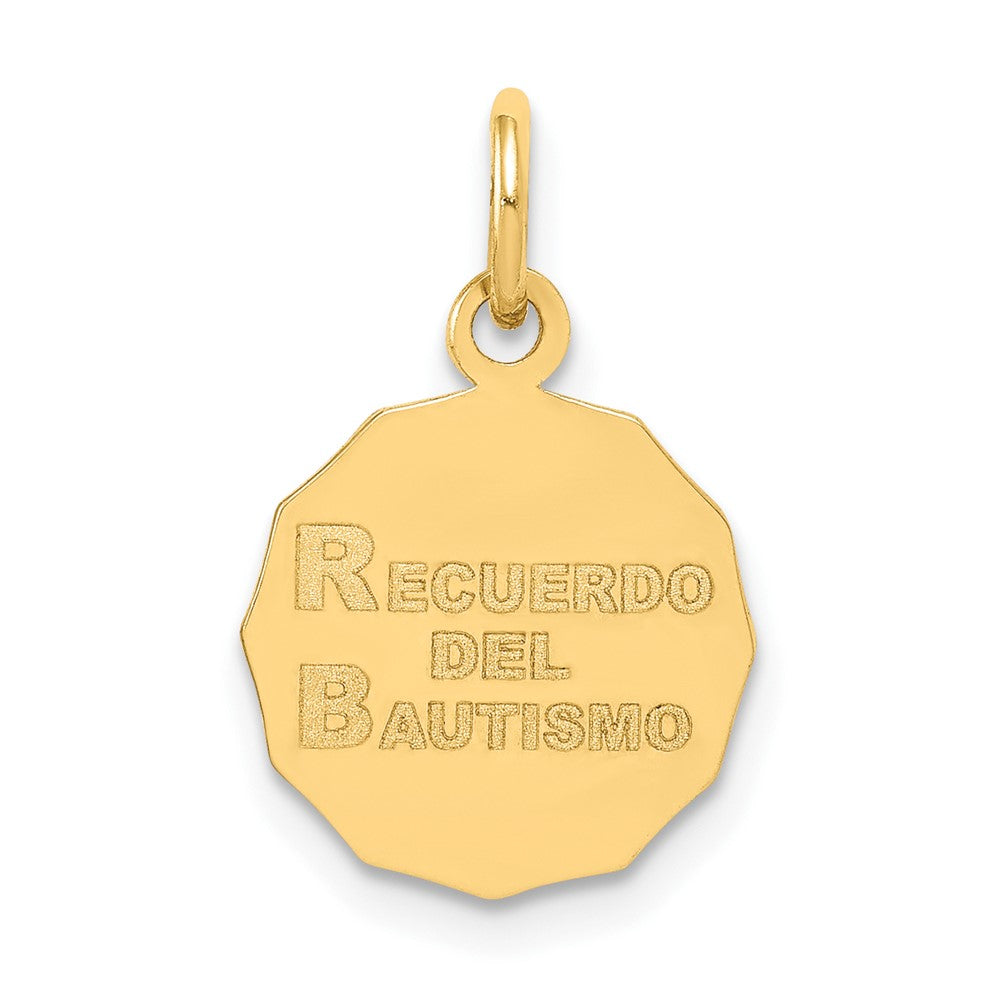 Baptism Spanish RECUERDO DEL BAUTISMO on Reverse Charm - WBC