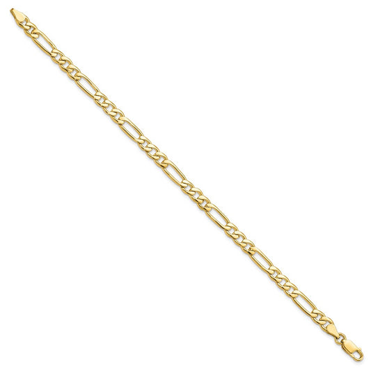 Fancy Polished Figaro Link Bracelet - WBC