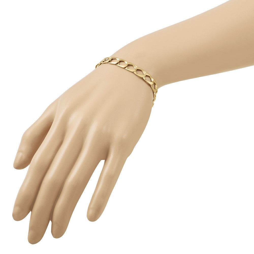 Satin and Diamond-cut Fancy Link Bracelet - WBC