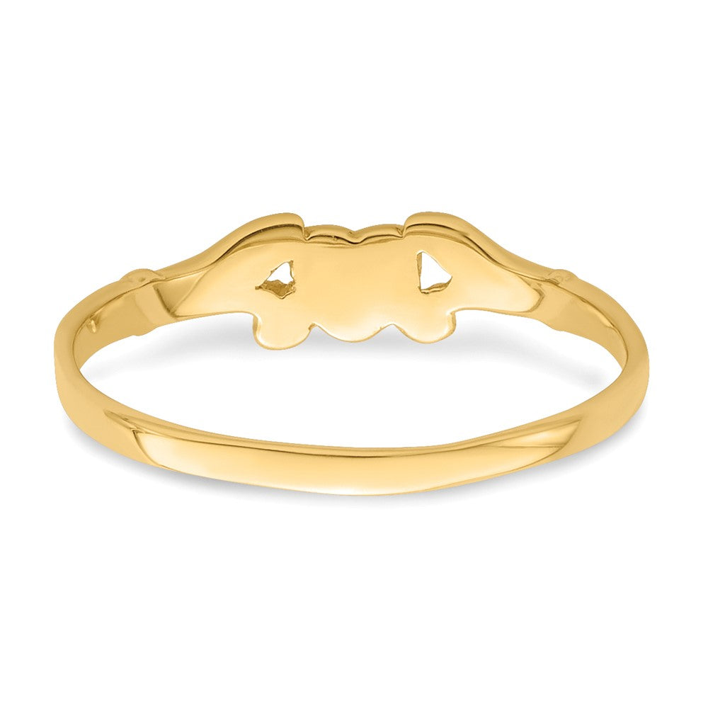 Textured Mini Heart Baby Ring - WBC
