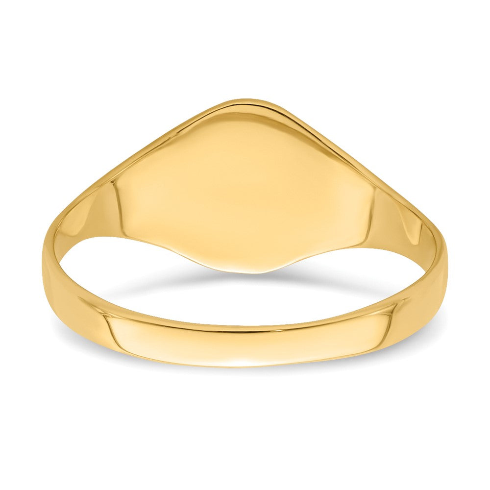 High Polished Oval Baby Signet Ring - WBC