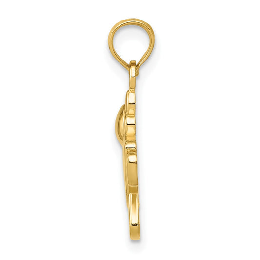 10K Gold Little Girl Cartwheel Charm, 13mm