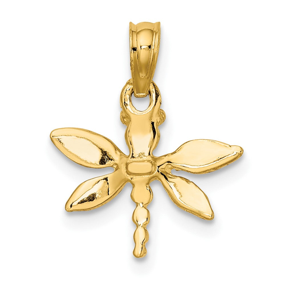 2-D Mini Dragonfly with Solid Wings Charm - WBC