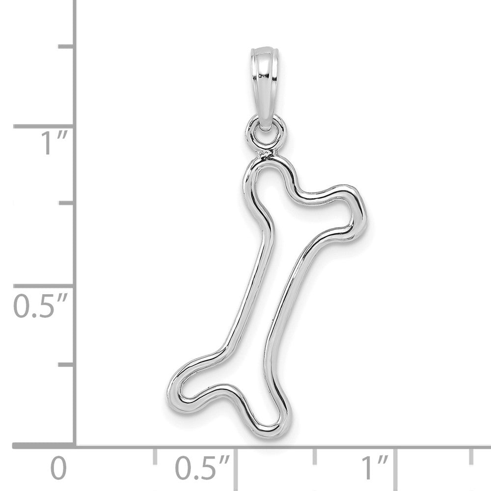Cut-Out Polished Dog Bone Charm - WBC