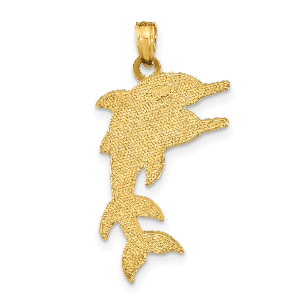 2-D Two Jumping Dolphins Charm - WBC