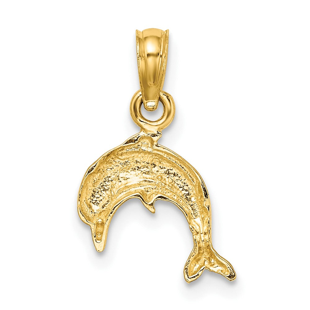 Textured Mini Dolphin Jumping Charm - WBC