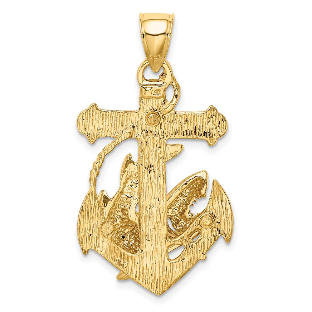 2-D Anchor with Shark Charm - WBC