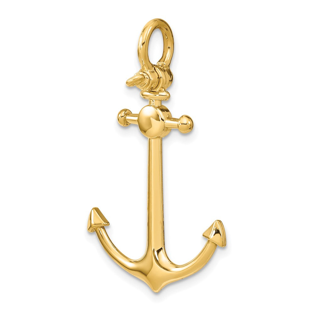 3-D Small Anchor with Shackle Bail Charm - WBC