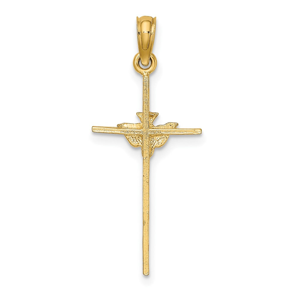Dove On Stick Cross Charm - WBC
