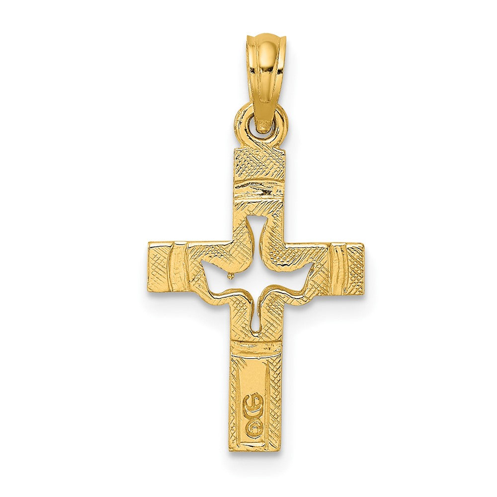 Cut-out Dove In Cross Charm - WBC