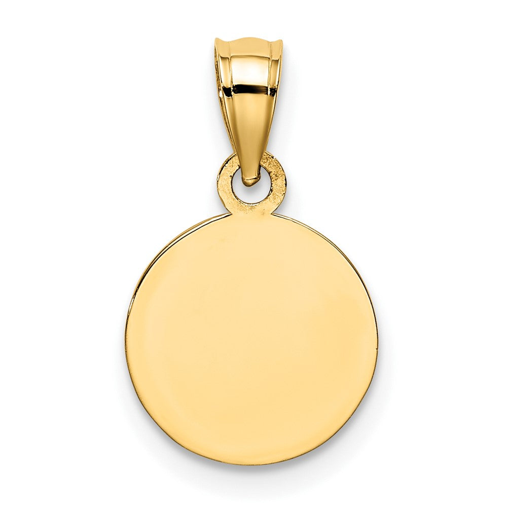 Textured Round Angel Coin Charm - WBC
