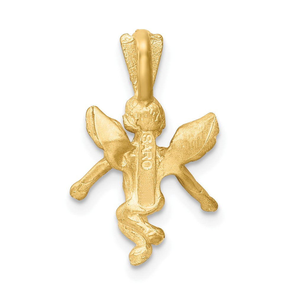 Satin & Diamond-cut Angel Charm - WBC