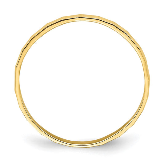 Bamboo Texture Band Baby / Childs Ring - WBC
