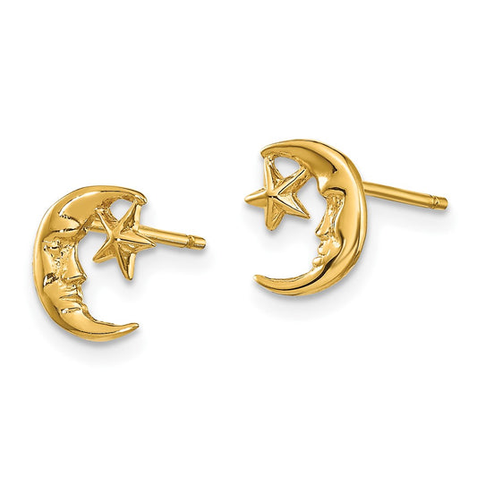 Moon and Star Post Earrings - WBC