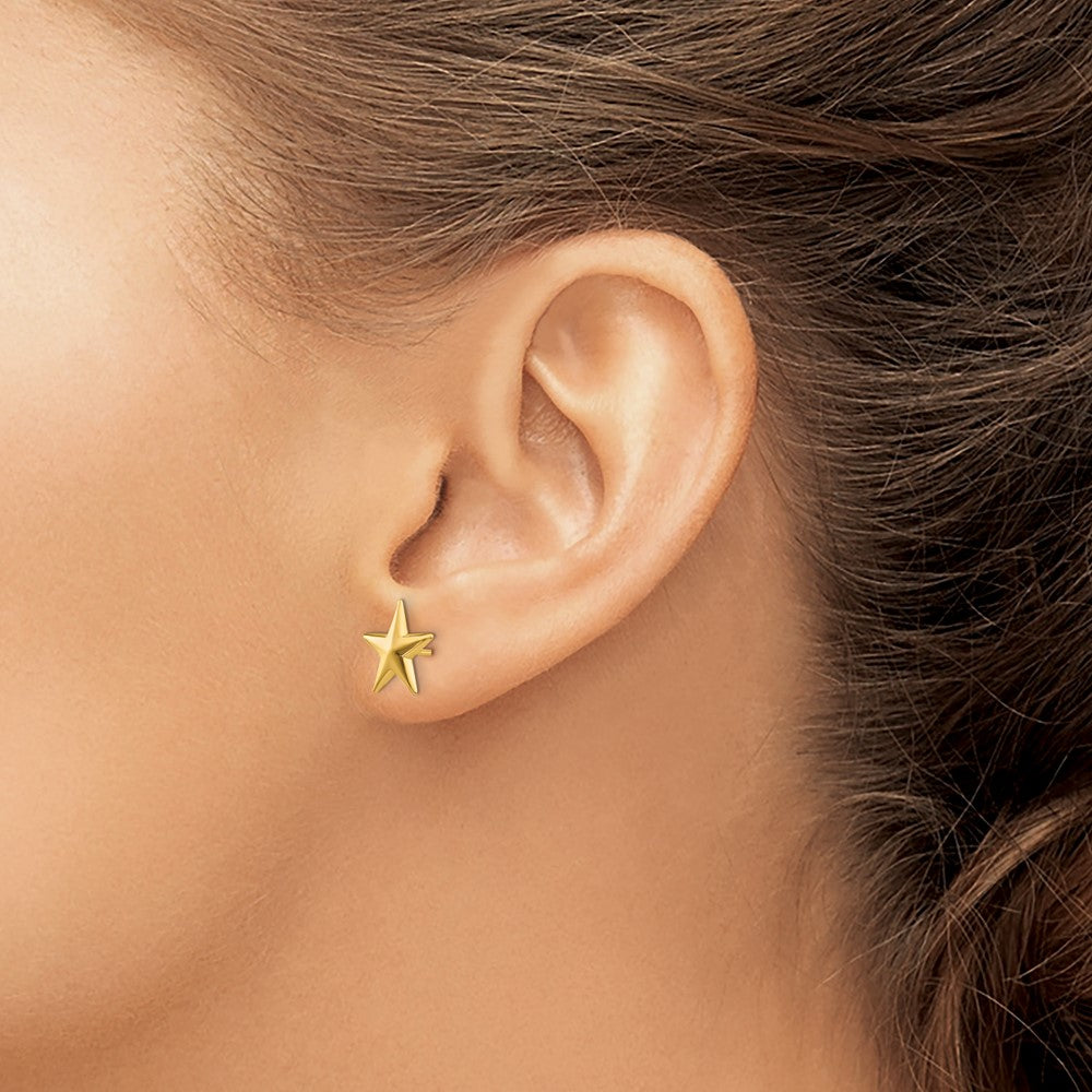 Polished Nautical Star Post Earrings - WBC