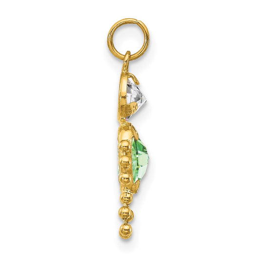 August Boy Light Green Imitation Birthstone Charm - WBC
