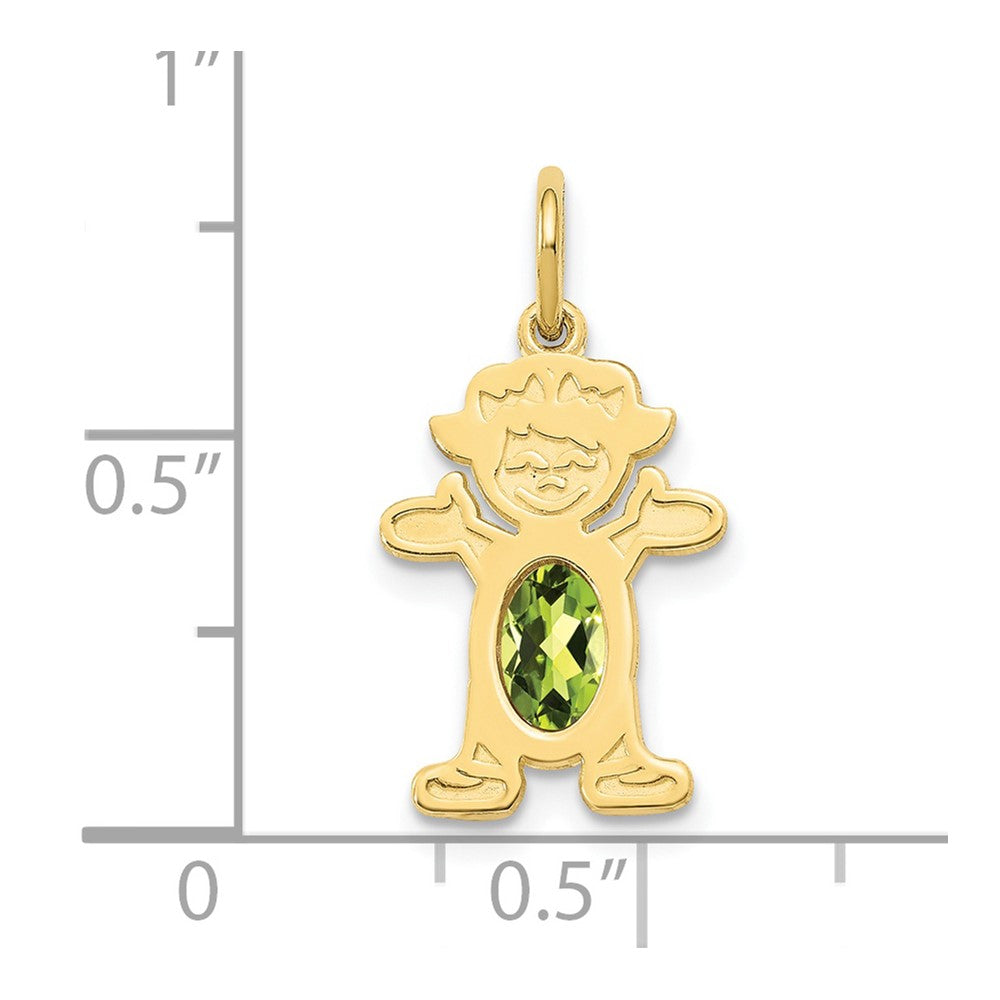 Girl 6x4 Oval Genuine Peridot-August - WBC