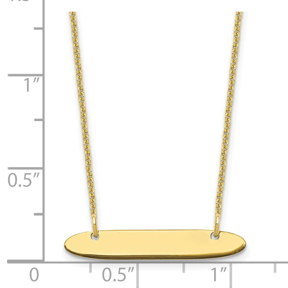 Small Oblong Blank Bar Necklace - WBC