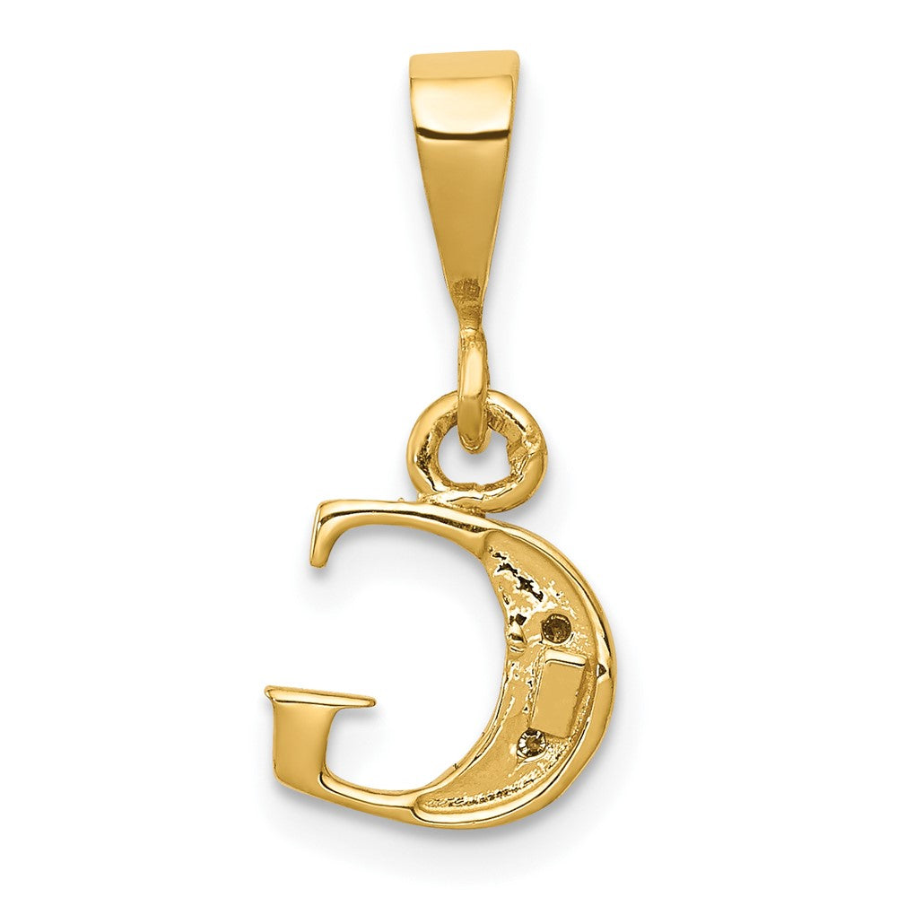 and Rhodium Diamond Initial G Charm - WBC