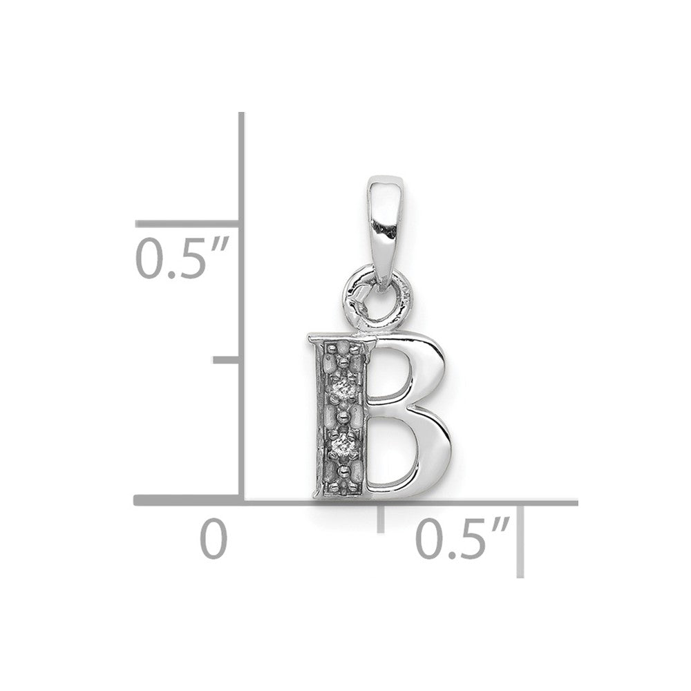 Diamond Initial B Pendant - WBC