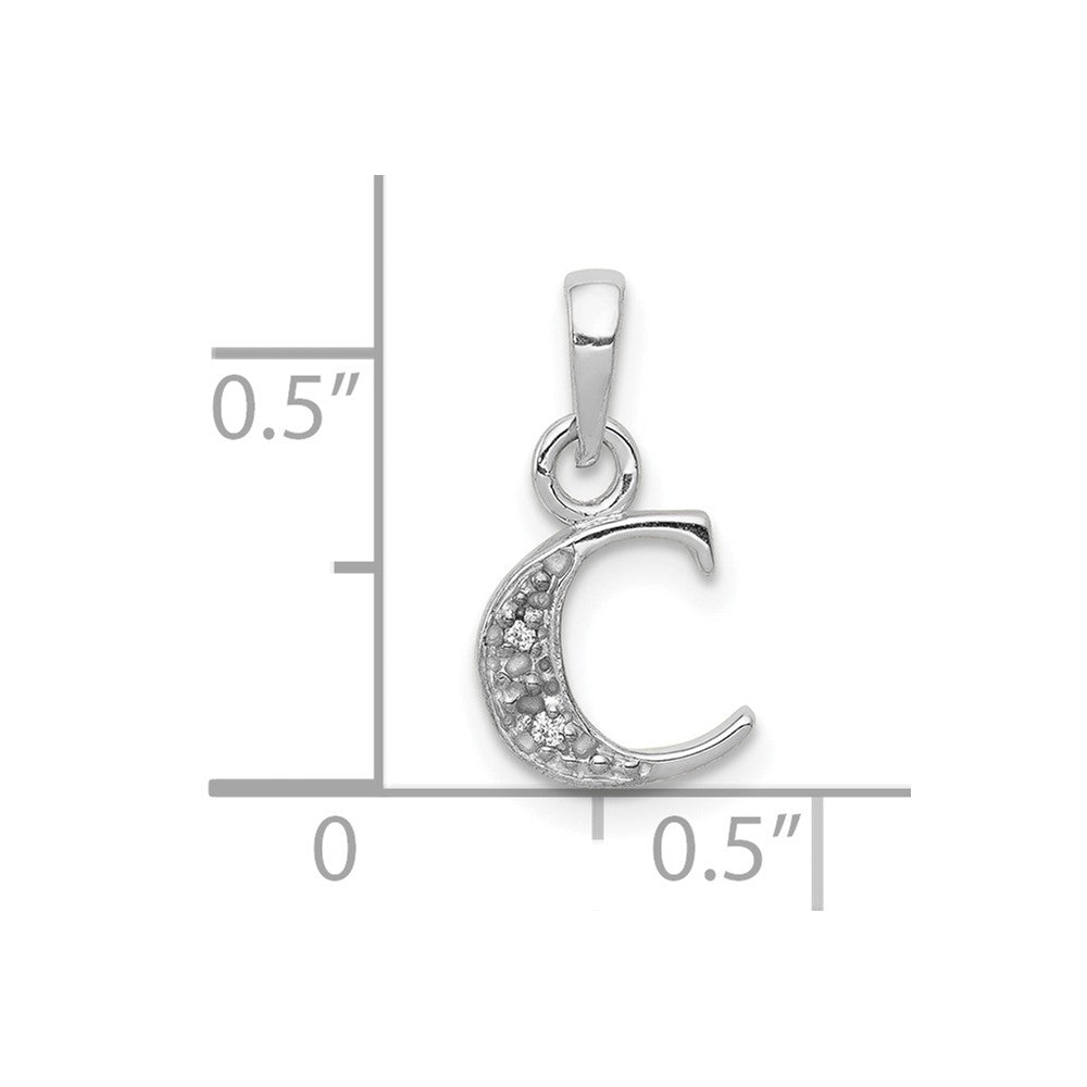 Diamond Initial C Pendant - WBC