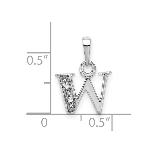 Diamond Initial W Charm - WBC