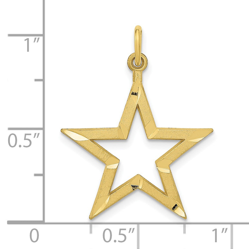 Diamond-cut Large Star Charm - WBC