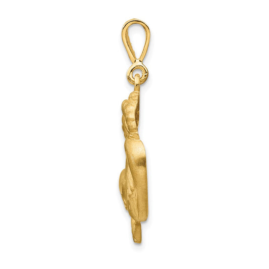 Large Satin Diamond-cut Capricorn Zodiac Charm - WBC