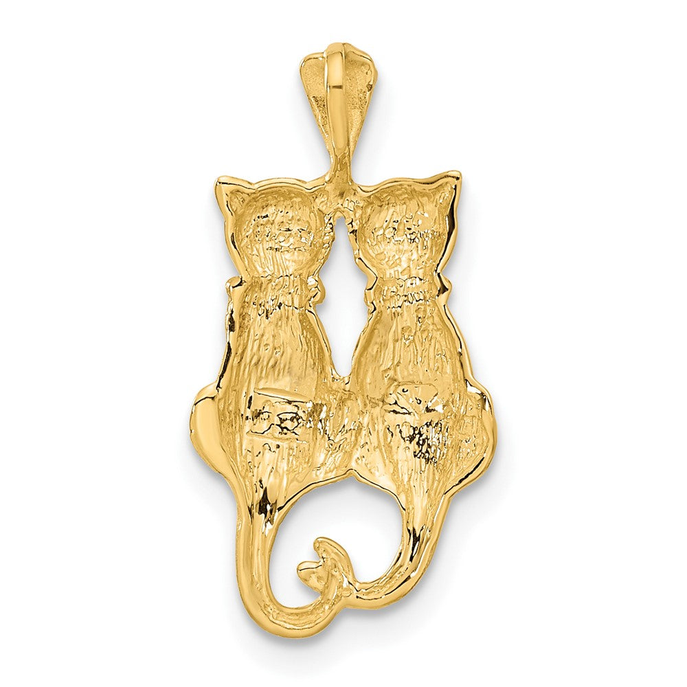 Satin and Polished Cats Pendant - WBC
