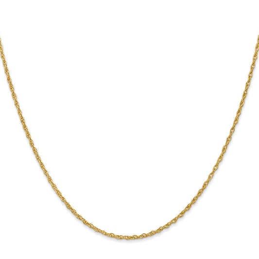 Baby 18K Solid Gold Rope with Lobster Clasp Chain, 1.3mm