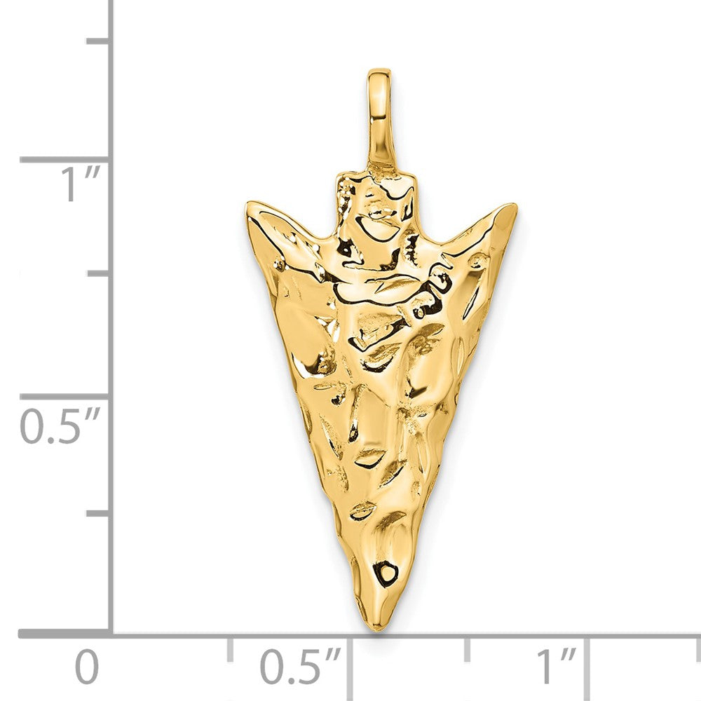 3-D Textured Arrowhead Charm - WBC