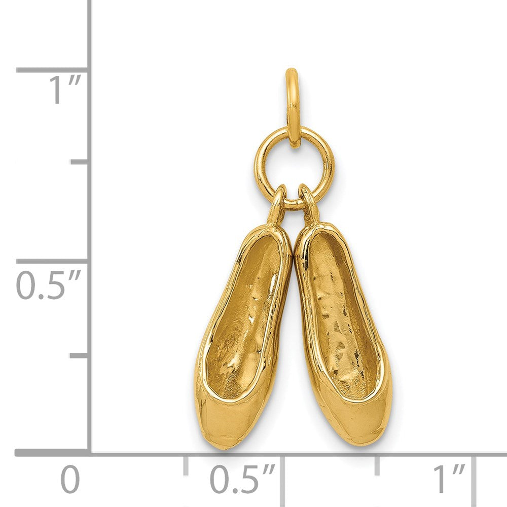 3-D Ballet Slippers Charm - WBC