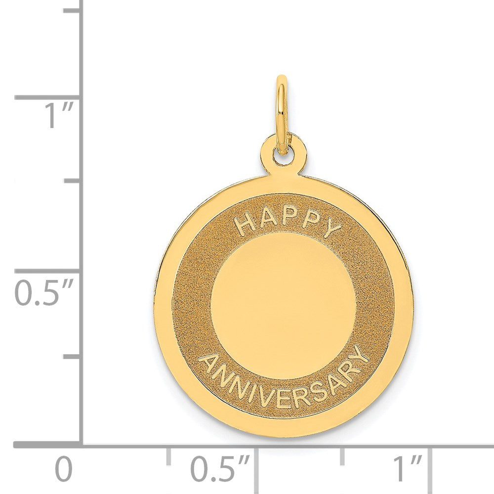 HAPPY ANNIVERSARY Engravable Disc Charm - WBC