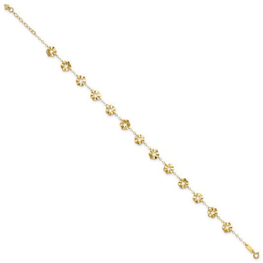 Ruffle Star Flowers Plus Extender - Total Anklet - WBC