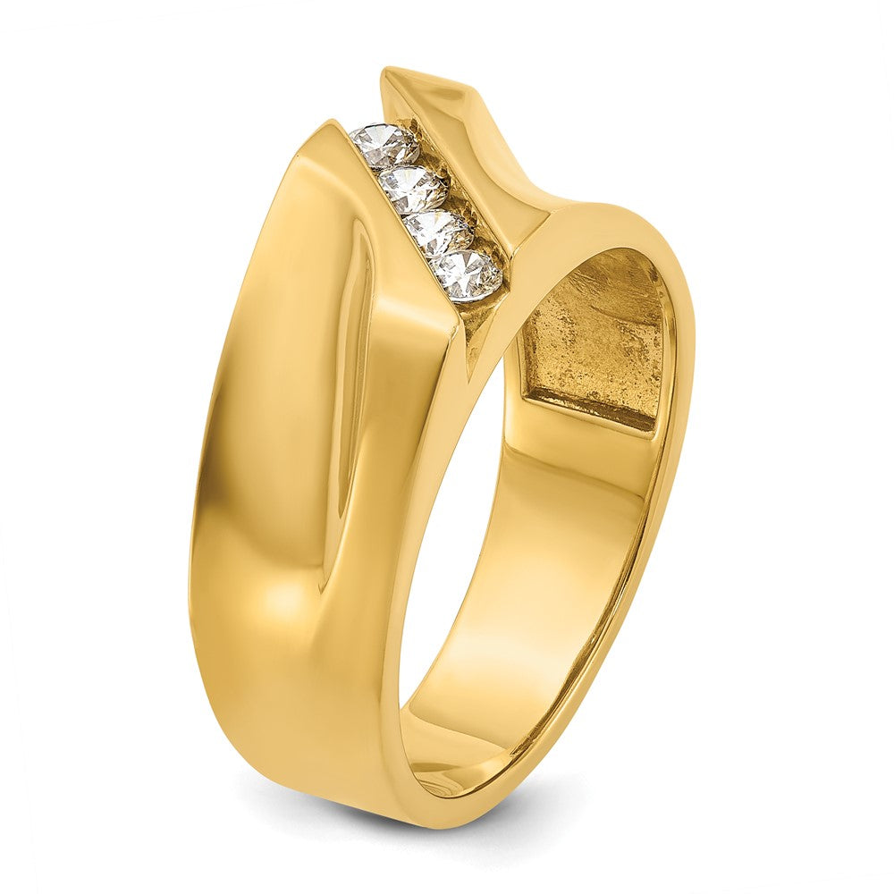 IBGoodman Men's Polished 4-Stone 1/3 Carat AA Quality Diamond Ring - WBC