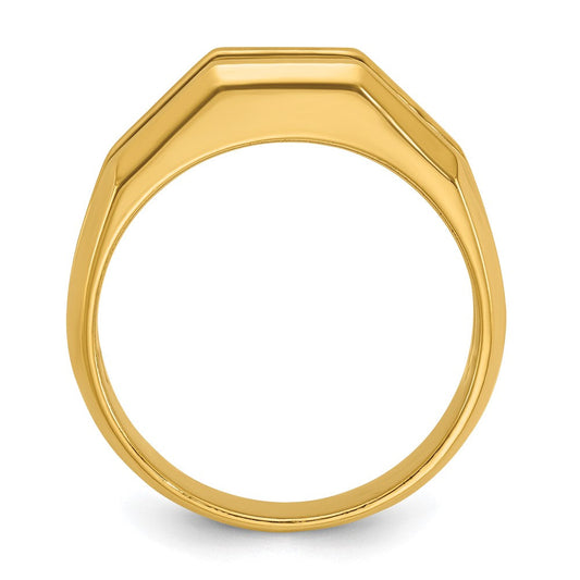 IB Goodman Men's 14K Gold Octant Polished Channel-set 5-Stone 3/4 ct AA Diamond Ring